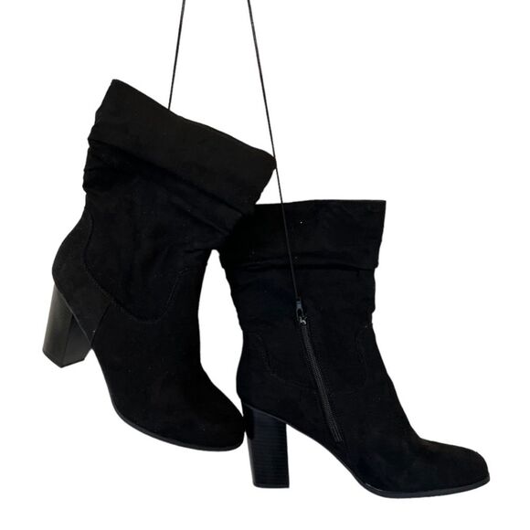 NWOB Style & Co | Saraa Slouch Mid-Shaft Boots Black Microfiber 10 M - Picture 4 of 9